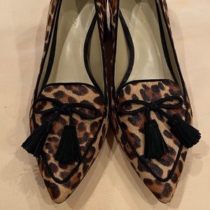 Ann Taylor animal fur wedges